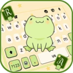 cute green frog android application logo